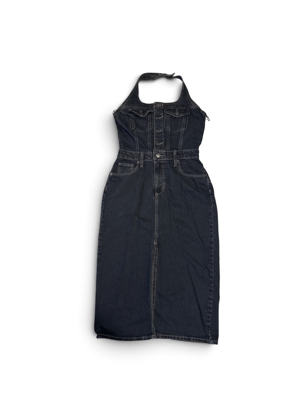 Universal thread - Denim Midi Dress Black Size 2 NWT